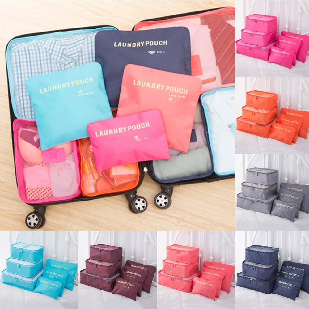 4 Set Travel Packing Cubes Luggage Organizers Bags